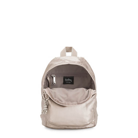 Kipling Delia Compact Metallic Convertible Ryggsäck Beige | SE 1657TC